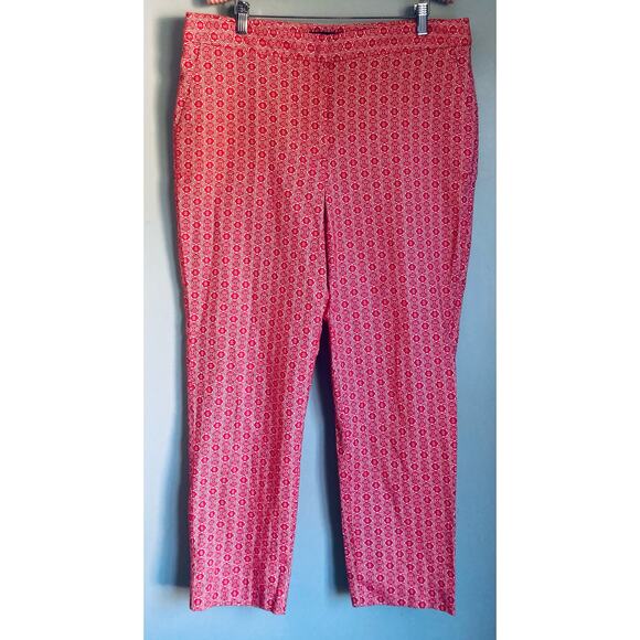 Talbots Heritage Pants Red and White 14 - Picture 1 of 9